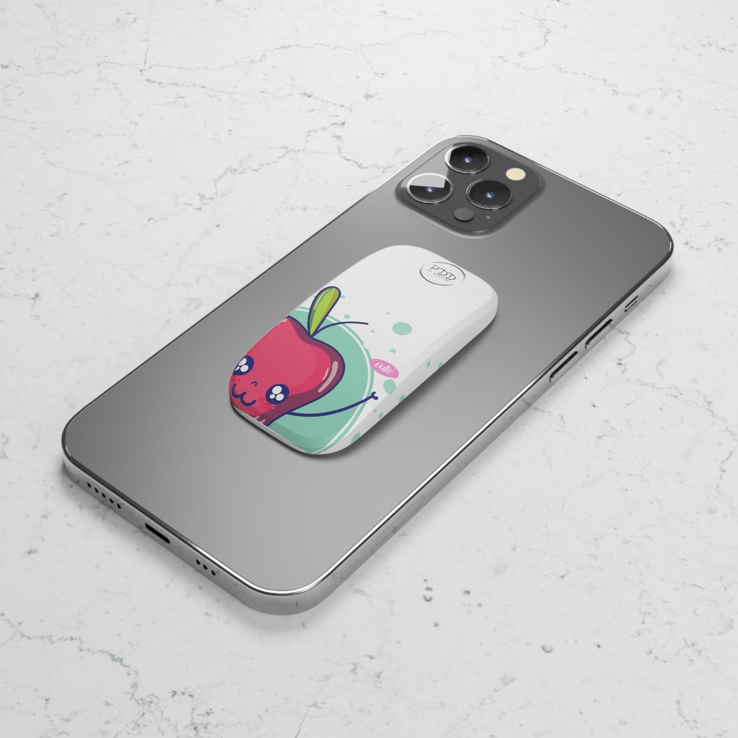 Phone accessory's Phone Click-On Grip, RED APPLE