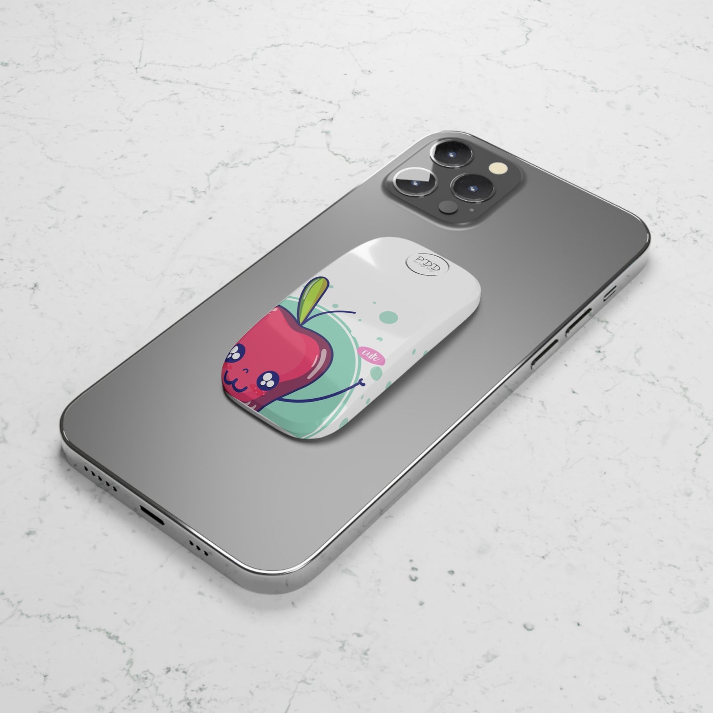 Phone accessory's Phone Click-On Grip, RED APPLE
